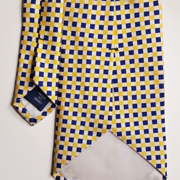 Polo Ralph Lauren Mens Silk Geometric Tie Yellow - Picture 4 of 7